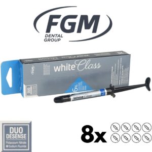 White Class 6% HP FGM whitening gel x8